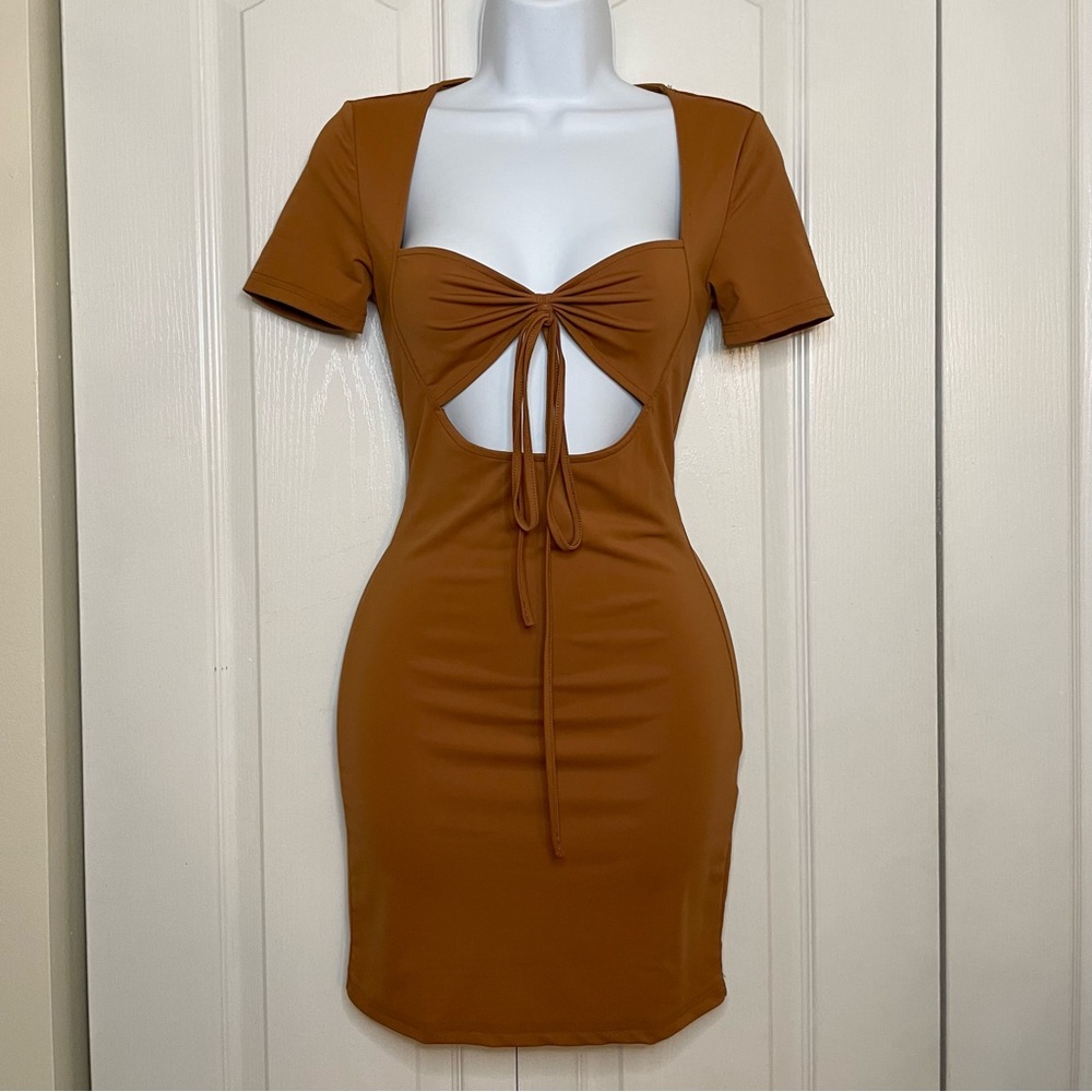 Rust mini dress